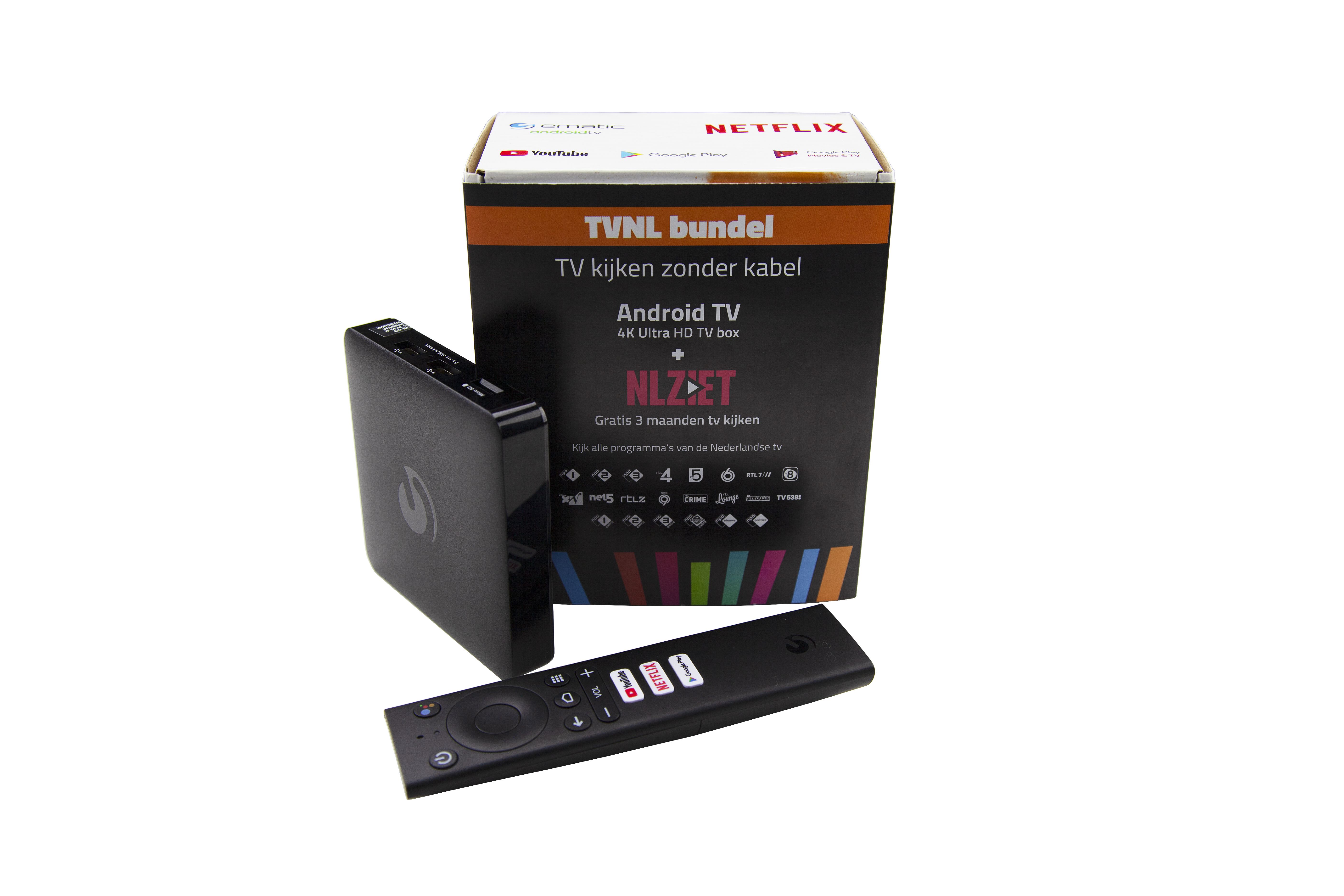 TVNL Bundel - Android TV - 4K Ultra HD TV Box - + 3 Maanden NL Ziet